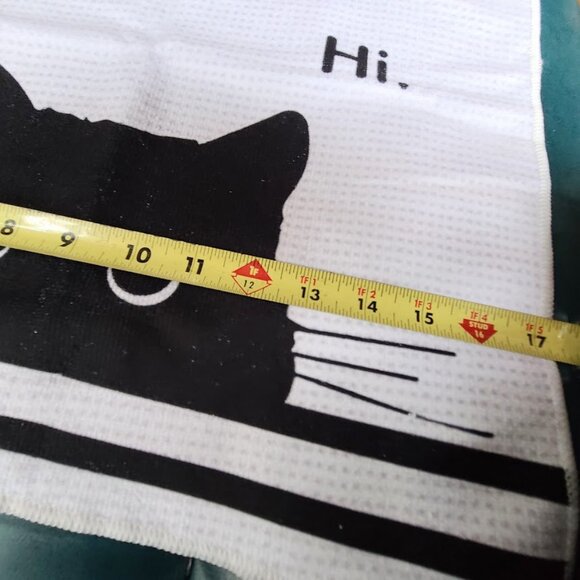 Black Cat Hand Towel Halloween Decor Bathroom Decoration Kitchen Dish Cloth Gift - Picture 10 of 11